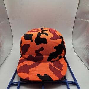 Vintage Orange Hunting Camo Snapback Hat